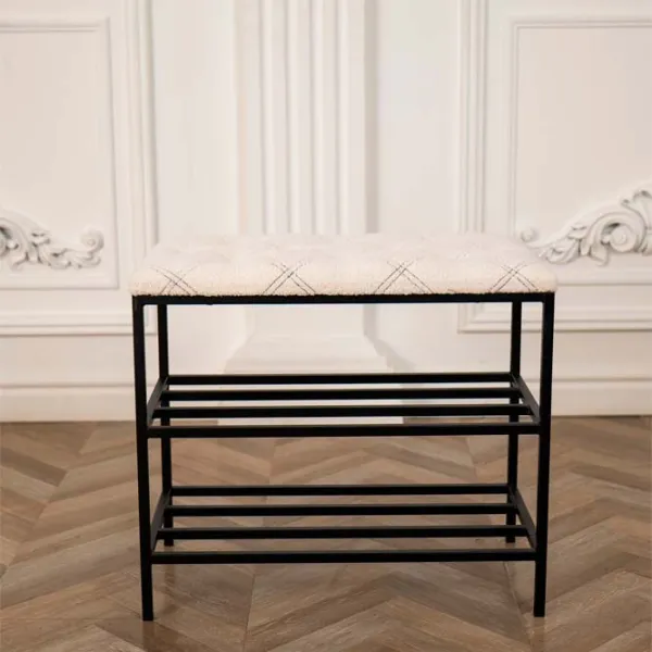 Стеллаж для обуви Nex Home Teddy 52 x 80 x 32см /Black /Светло-Бежевый photo 3 Стеллаж для обуви Nex Home Teddy 52 x 80 x 32см /Black /Светло-Бежевый photo 3