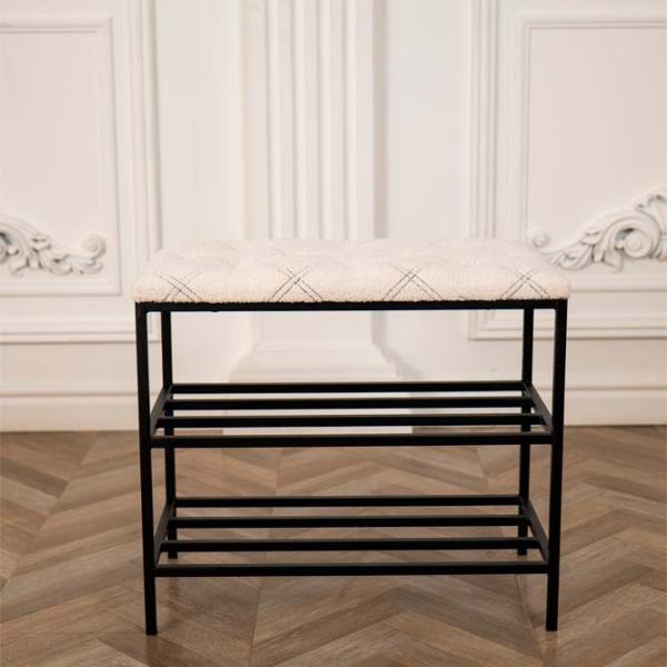 Стеллаж для обуви Nex Home Teddy 52 x 80 x 32см /Black /Светло-Бежевый photo 3 Стеллаж для обуви Nex Home Teddy 52 x 80 x 32см /Black /Светло-Бежевый photo 3