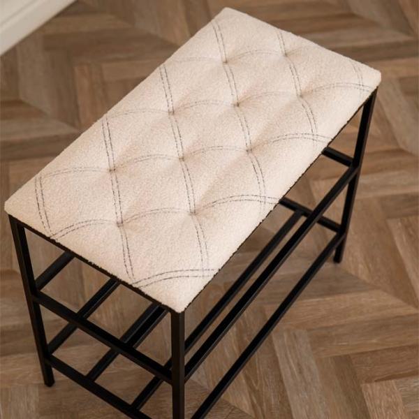 Стеллаж для обуви Nex Home Teddy 52 x 80 x 32см /Black /Светло-Бежевый photo 4 Стеллаж для обуви Nex Home Teddy 52 x 80 x 32см /Black /Светло-Бежевый photo 4