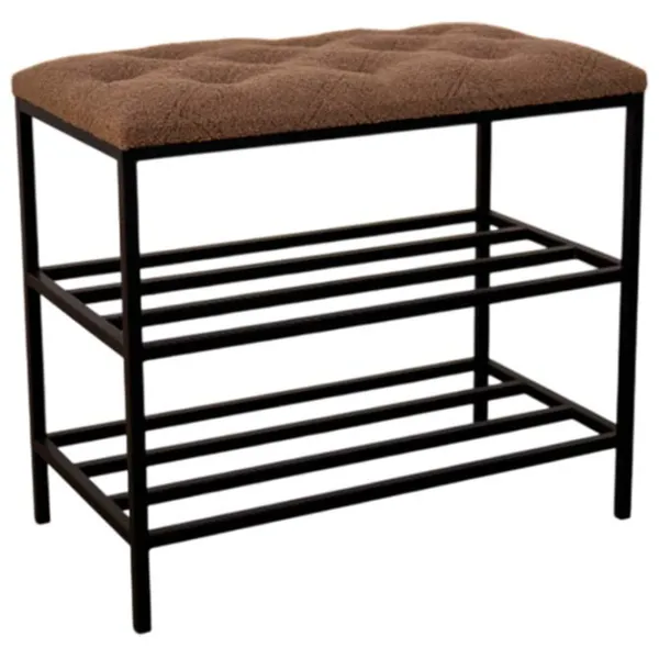 Стеллаж для обуви Nex Home Teddy 52 x 80 x 32см /Black /Коричневый photo 1
