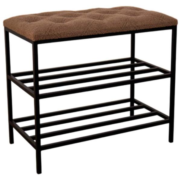 Стеллаж для обуви Nex Home Teddy 52 x 80 x 32см /Black /Коричневый photo 1