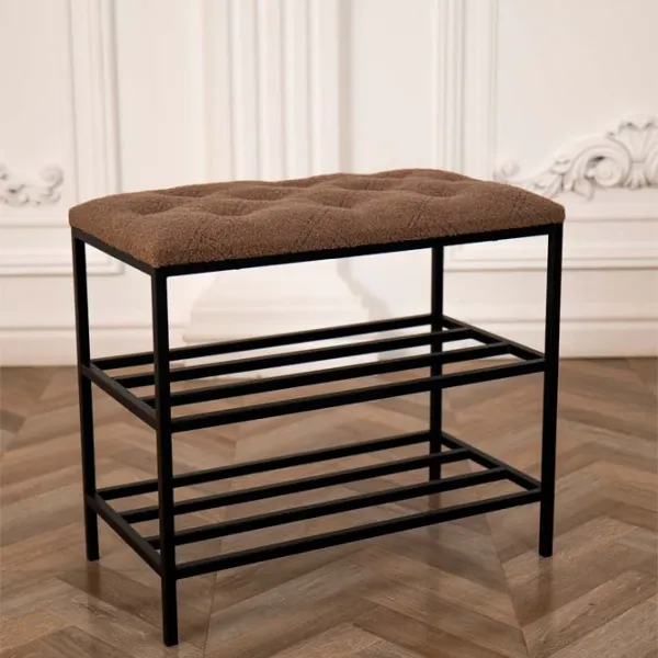 Стеллаж для обуви Nex Home Teddy 52 x 80 x 32см /Black /Коричневый photo 2