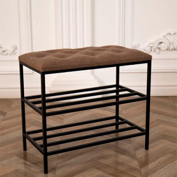 Стеллаж для обуви Nex Home Teddy 52 x 80 x 32см /Black /Коричневый photo 2