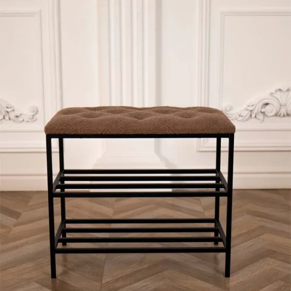 Стеллаж для обуви Nex Home Teddy 52 x 80 x 32см /Black /Коричневый photo 3