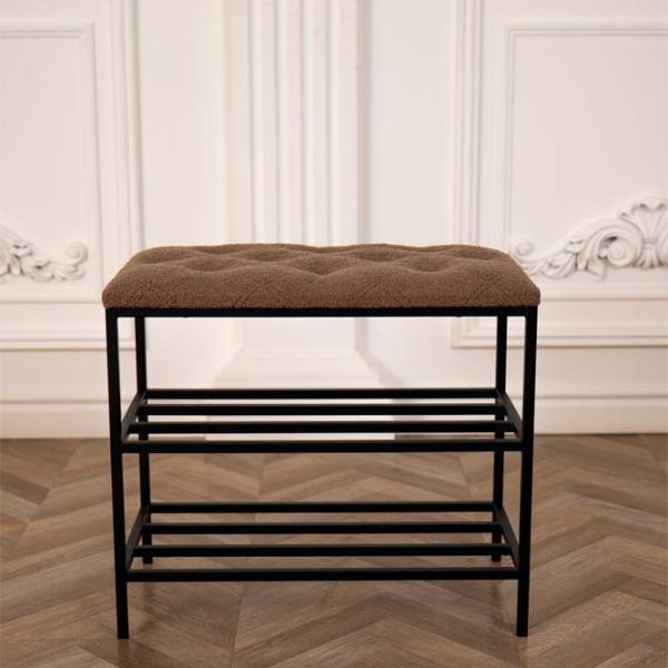 Стеллаж для обуви Nex Home Teddy 52 x 80 x 32см /Black /Коричневый photo 3