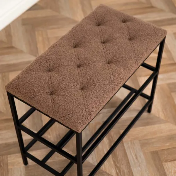 Стеллаж для обуви Nex Home Teddy 52 x 80 x 32см /Black /Коричневый photo 4