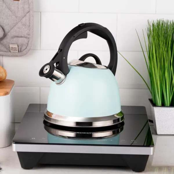 Ceainic Ardesto AR1955KS 2l Oțel inoxidabil / Nailon / Light Blue photo 5