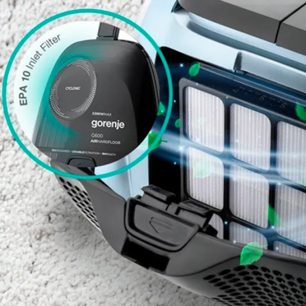 Пылесос Gorenje VC2302G6AHBL 2300 Вт / Синий Черный photo 6