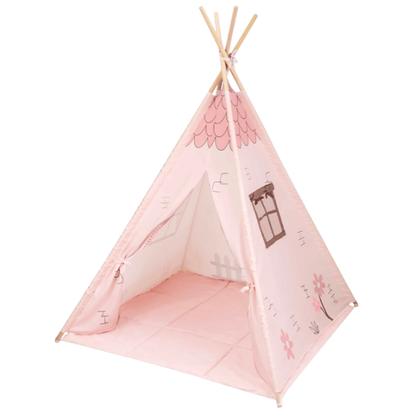 Детская палатка Kikka Boo TeePee Pink House 3 года - / Розовый photo 4