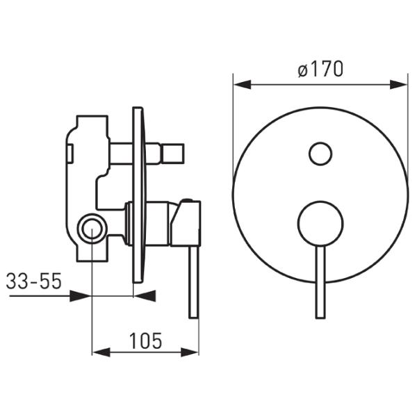 Смеситель для ванны F-Design Flusso Латунь photo 2