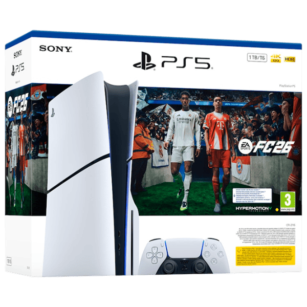 Sony PlayStation 5 Slim Disc FC26 Bundle 1 ТБ / Белый photo 1 Sony PlayStation 5 Slim Disc FC26 Bundle 1 ТБ / Белый photo 1