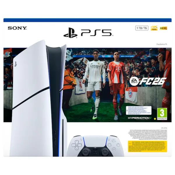 Sony PlayStation 5 Slim Disc FC26 Bundle 1 ТБ / Белый photo 3 Sony PlayStation 5 Slim Disc FC26 Bundle 1 ТБ / Белый photo 3