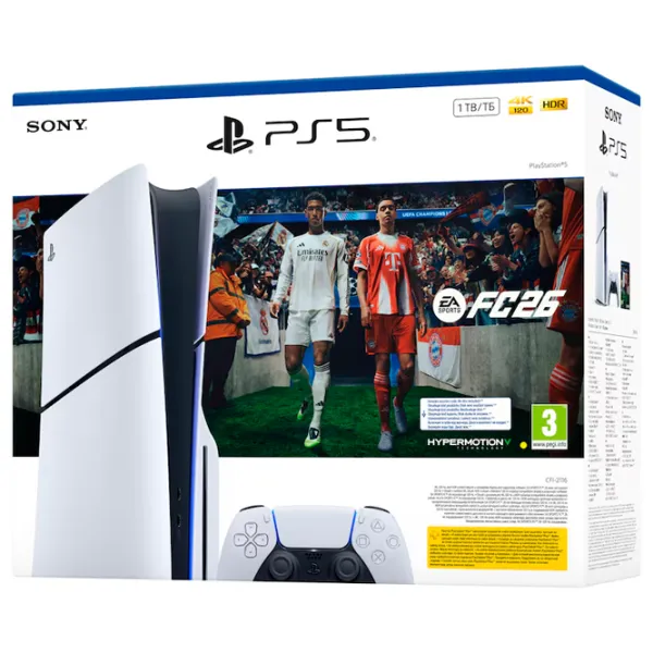 Sony PlayStation 5 Slim Disc FC26 Bundle 1 ТБ / Белый photo 4 Sony PlayStation 5 Slim Disc FC26 Bundle 1 ТБ / Белый photo 4