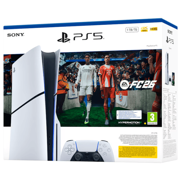 Sony PlayStation 5 Slim Disc FC26 Bundle 1 ТБ / Белый photo 4 Sony PlayStation 5 Slim Disc FC26 Bundle 1 ТБ / Белый photo 4