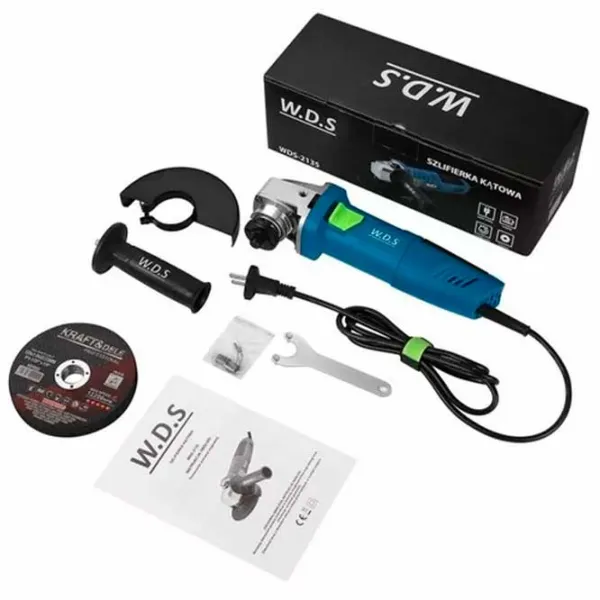 Шлифовальная машина Kraft&Dele WDS2135 Угловая / 1500 Вт / Синий photo 5 Шлифовальная машина Kraft&Dele WDS2135 Угловая / 1500 Вт / Синий photo 5