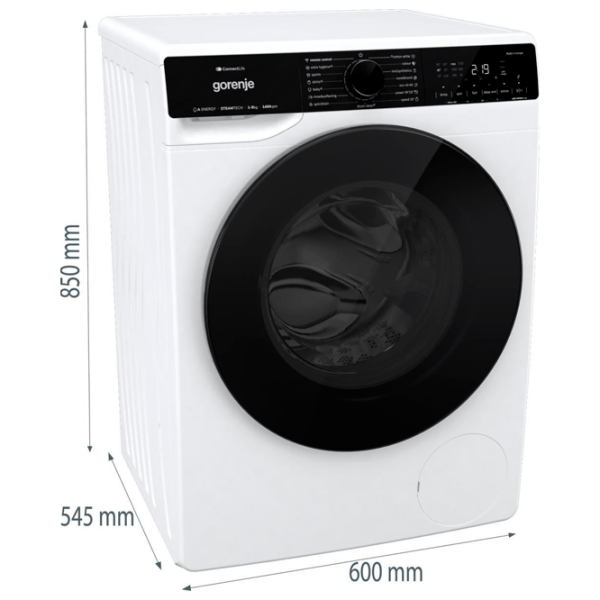 Mașină de spălat Gorenje WPNA84A2TSWIFI 8 kg / 1400 rpm / White photo 4