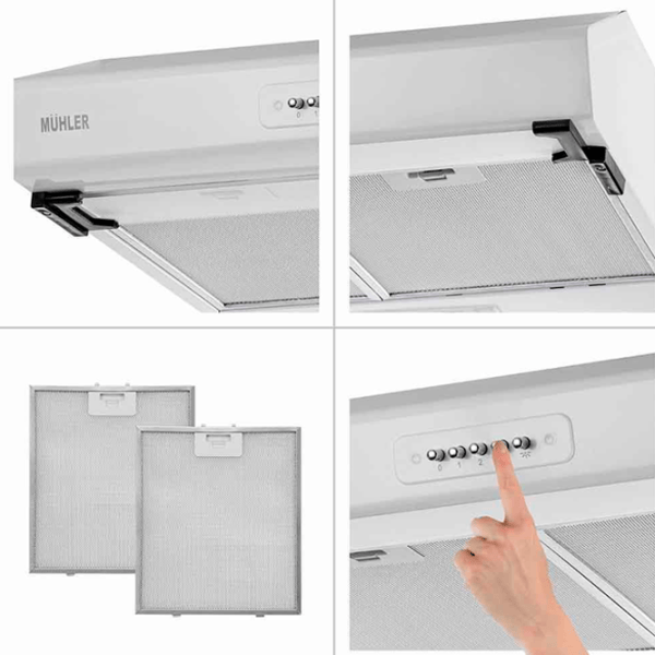 Hotă Muhler АМК-2019W Plată/ White/ Gray photo 4 Hotă Muhler АМК-2019W Plată/ White/ Gray photo 4