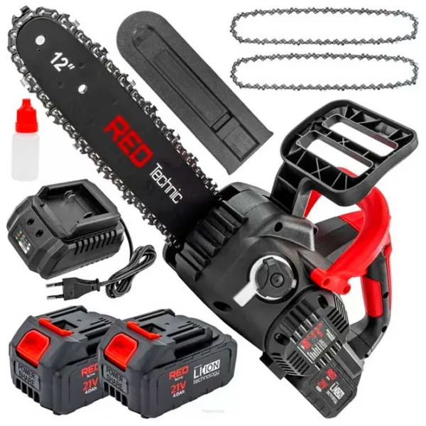 Цепная пила Red Technic RTPAK0124 Аккумуляторный/ Красный photo 1 Цепная пила Red Technic RTPAK0124 Аккумуляторный/ Красный photo 1