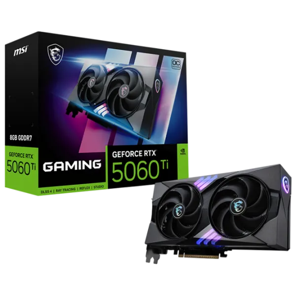 Placă video MSI GeForce RTX 5060 Ti GAMING OC PCI Express x16 5.0 / 8 GB photo 4 Placă video MSI GeForce RTX 5060 Ti GAMING OC PCI Express x16 5.0 / 8 GB photo 4