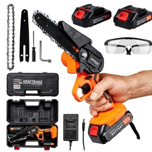 Fierăstrău cu lanţ Kraft&Dele KD10626 Cu acumulator/ Orange photo 8 Fierăstrău cu lanţ Kraft&Dele KD10626 Cu acumulator/ Orange photo 8