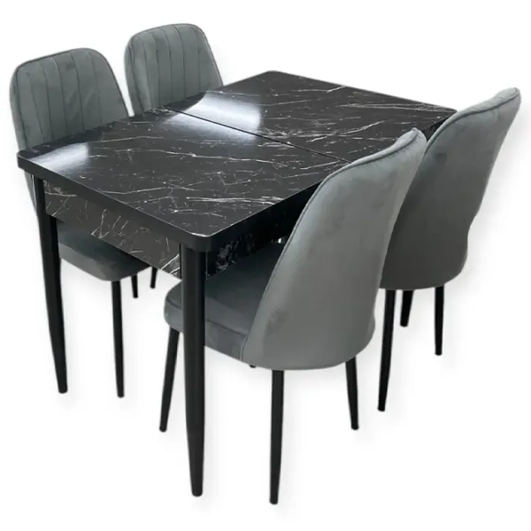 Set masă și scaune Magnus 1131 Dreptunghiulară / PAL / Gray photo 1