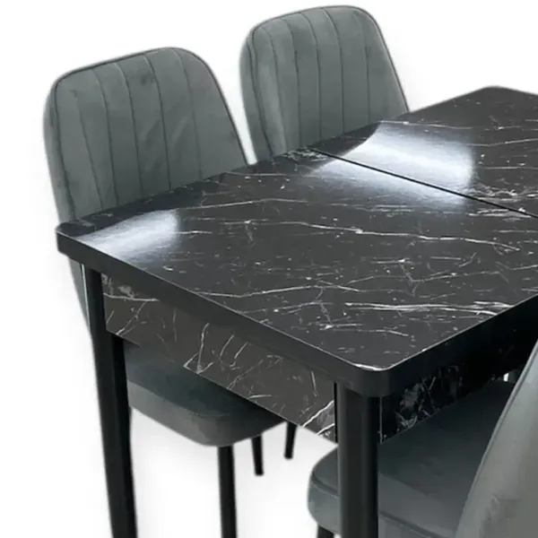 Set masă și scaune Magnus 1131 Dreptunghiulară / PAL / Gray photo 2