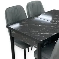 Set masă și scaune Magnus 1131 Dreptunghiulară / PAL / Gray photo 2