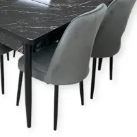 Set masă și scaune Magnus 1131 Dreptunghiulară / PAL / Gray photo 3