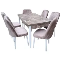 Set masă și scaune Magnus 3899 Dreptunghiulară / MDF / Brown