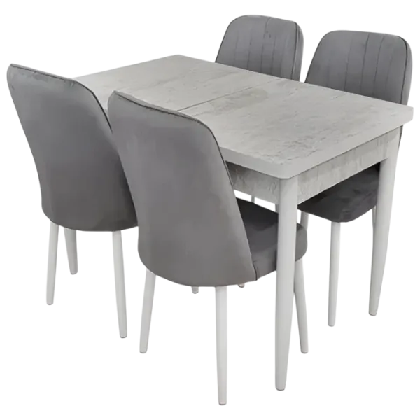 Set masă și scaune Magnus 4999913 Dreptunghiulară / MDF / Gray photo 1 Set masă și scaune Magnus 4999913 Dreptunghiulară / MDF / Gray photo 1