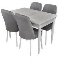 Set masă și scaune Magnus 4999913 Dreptunghiulară / MDF / Gray