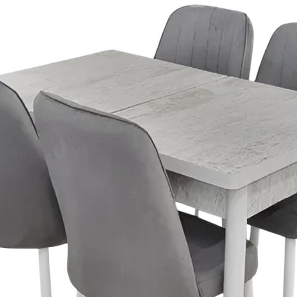 Set masă și scaune Magnus 4999913 Dreptunghiulară / MDF / Gray photo 2 Set masă și scaune Magnus 4999913 Dreptunghiulară / MDF / Gray photo 2