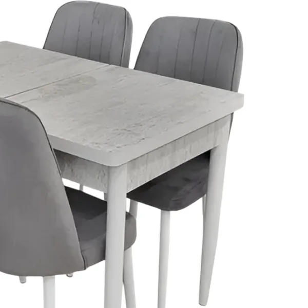 Set masă și scaune Magnus 4999913 Dreptunghiulară / MDF / Gray photo 3 Set masă și scaune Magnus 4999913 Dreptunghiulară / MDF / Gray photo 3