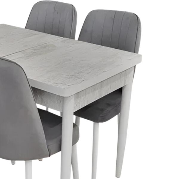 Set masă și scaune Magnus 4999913 Dreptunghiulară / MDF / Gray photo 3 Set masă și scaune Magnus 4999913 Dreptunghiulară / MDF / Gray photo 3