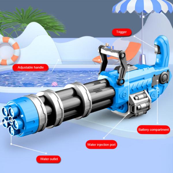 Pistol cu apă Water Gun Gatlin LD-588D 4+ / Apă / Blue photo 6