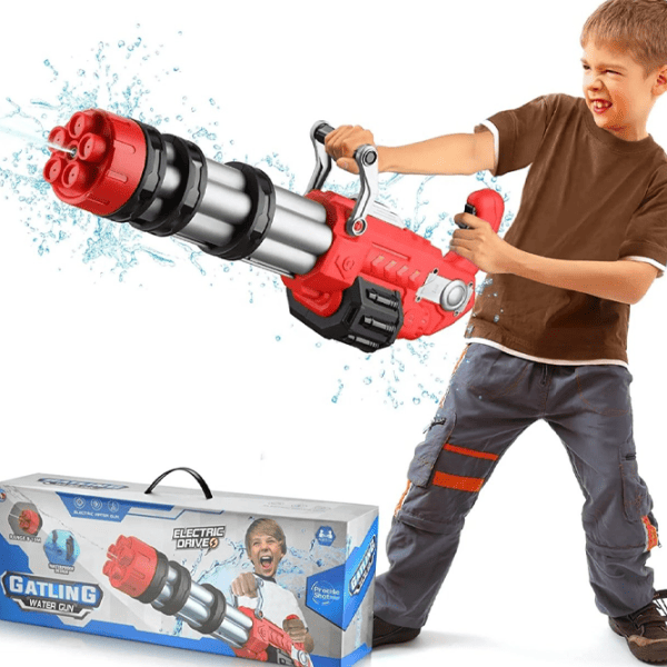 Pistol cu apă Water Gun Gatlin LD-588D 4+ / Apă / Red photo 2