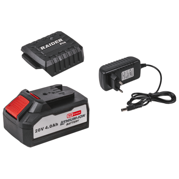 Комплект из аккумулятора и зарядного устройства Raider 32134 Li-Ion / 4 Ач / 20 В photo 1
