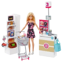 Set Barbie Supermarket FRP01 Magazin / 3+