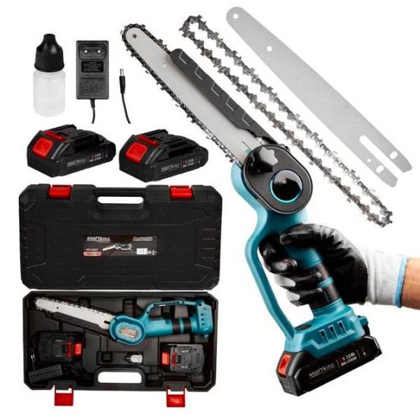 Fierăstrău cu lanţ Kraft&Dele KD10647 Cu acumulator/ Blue photo 3
