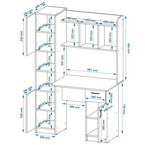 Офисный стол Pekhotin ЭРИДАН ДСП/ Серый photo 2