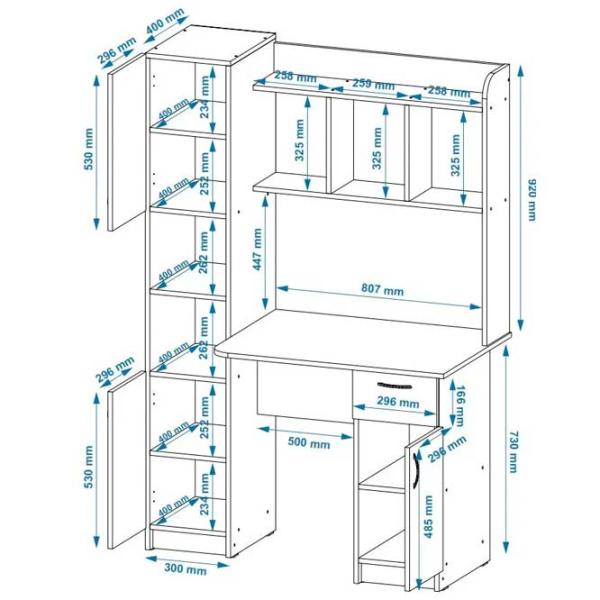 Офисный стол Pekhotin ЭРИДАН ДСП/ Серый photo 2