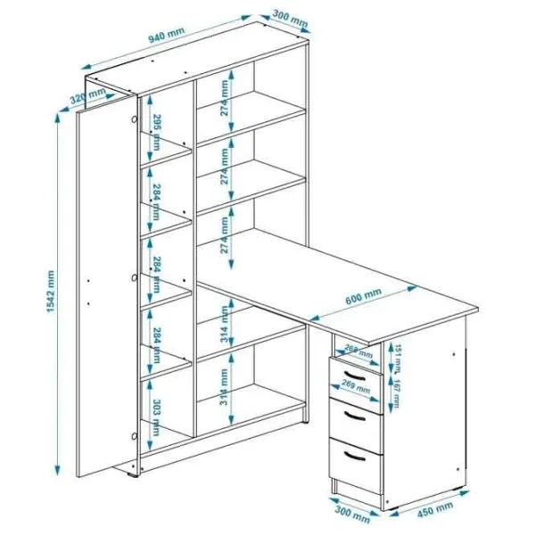 Офисный стол Pekhotin Спектр ДСП/ Oak Tahoe photo 2