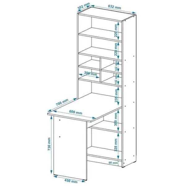 Masă de birou Pekhotin Интеграл PAL/ Gray photo 2
