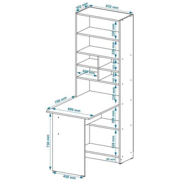Masă de birou Pekhotin Интеграл PAL/ Gray photo 2