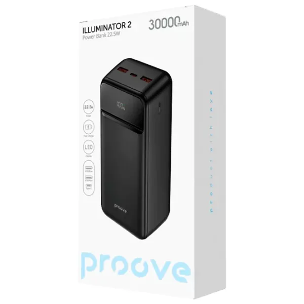 Power Bank Proove Illuminator 2 30000 mAh/ Black photo 4