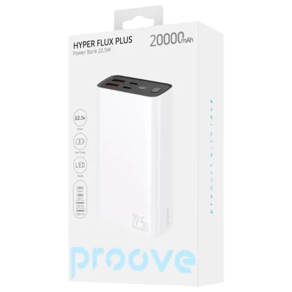 Power Bank Proove Hyper Flux Plus 20000 мАч/ Белый photo 3