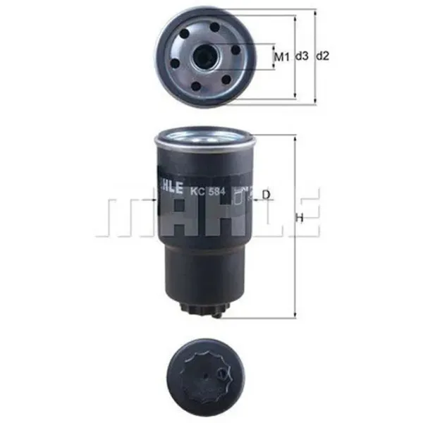 Filtru combustibil Mahle KC 584 67.6 mm photo 2