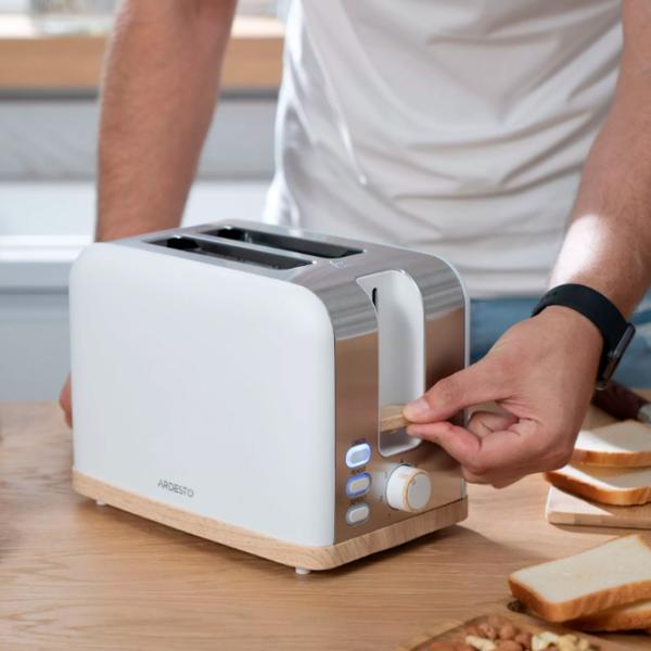 Toster Ardesto T-F420WWD Mecanic / 800 W / White photo 10