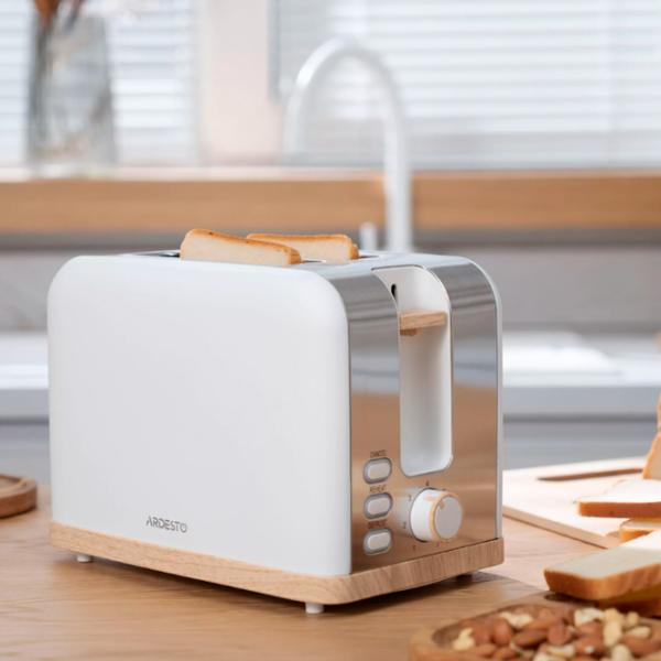 Toster Ardesto T-F420WWD Mecanic / 800 W / White photo 11