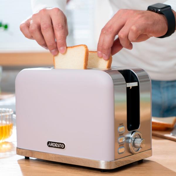 Toster Ardesto T-F500L Mecanico-electronic / 800 W / Lilac photo 10